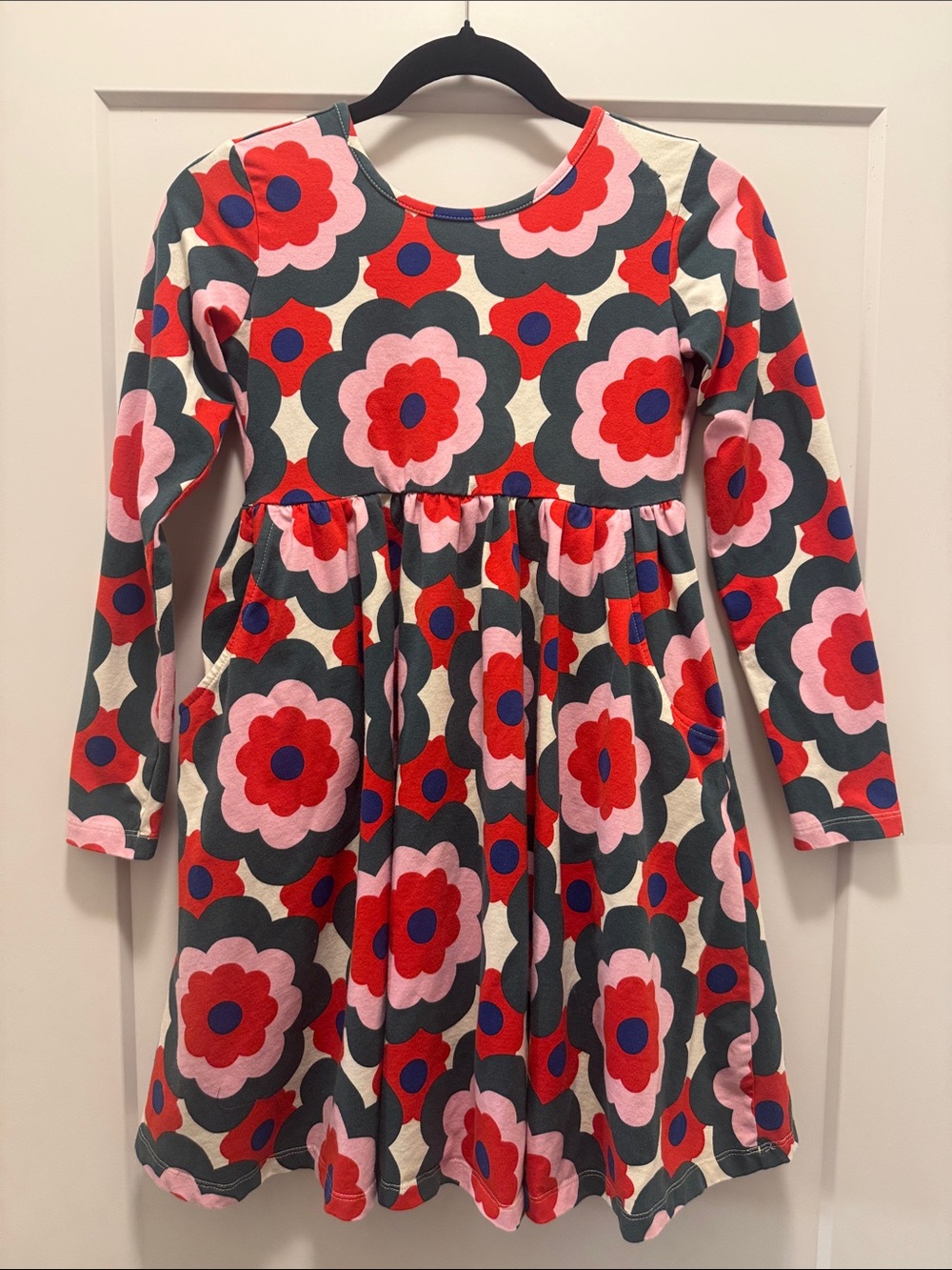 Hanna Andersson Long Sleeve Floral Cotton Dress. 140cm 10. Like new!💕